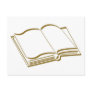 Brown Calligraphic Line Blank Book Post Card