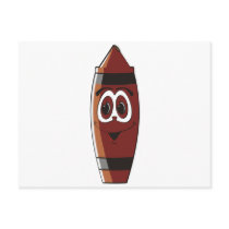 Brown Cartoon Crayon