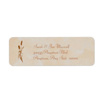Brown Cattail Return Address Label
