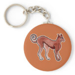 Brown Celtic Brindle Greyhound Key Chains