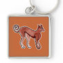 Brown Celtic Brindle Greyhound Keychains
