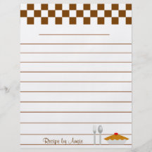 Brown Chequerboard Pies Recipe Paper Full Colour Flyer