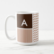 Brown Chevron Pattern Coffee Mug