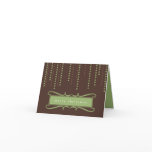Brown chic icicles Christmas holiday business logo Cards
