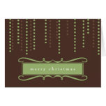 Brown chic icicles Christmas holiday business logo Cards