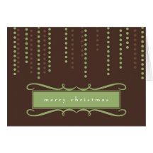 Brown chic icicles Christmas holiday business logo Cards