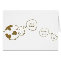brown chicken brown cow cards
