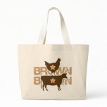 Brown Chicken Brown Cow - Grunge Canvas Bag