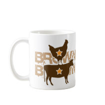 Brown Chicken Brown Cow - Grunge Coffee Mugs