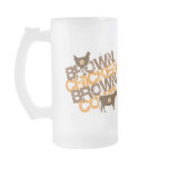 Brown Chicken Brown Cow - Vintage Orange mugs