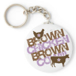Brown Chicken Brown Cow - Vintage Pink Key Chains