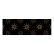 Brown Cogs. Fractal Circles Pattern. Business Card