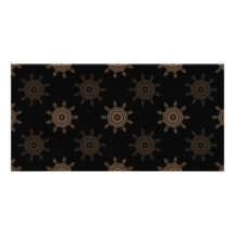 Brown Cogs. Fractal Circles Pattern. Photo Card Template