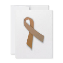 Brown Colourectal Cancer Awareness Ribbon