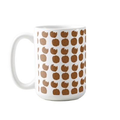 Brown Cookie pattern Coffee Mugs by AgathaCastro