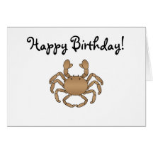 Brown crab greeting cards