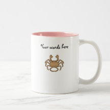 Brown crab mugs