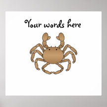 Brown crab print