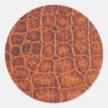 Brown Crocodile Skin Customizable Sticker