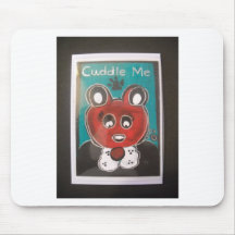 BROWN CUDDLE BEAR MOUSE PAD