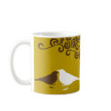 Brown cute bird custom name bridal gift coffee mug