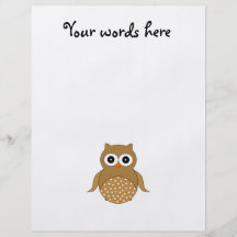 Brown cute owl full color flyer