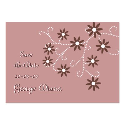 Brown Daisies Affordable Save the Date Cards by zazzleproducts1