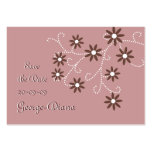 Brown Daisies Affordable Save the Date Cards business cards