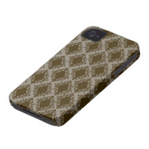 brown diamond damask pattern iPhone 4 case