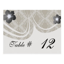 brown diamond damask pattern postcards