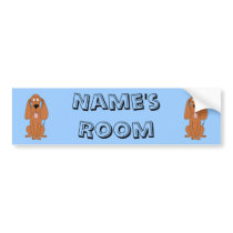 Brown Dog Cartoon. Hound. Bumper Stickers