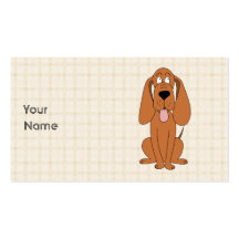 Brown Dog Cartoon. Hound. Business Card Template