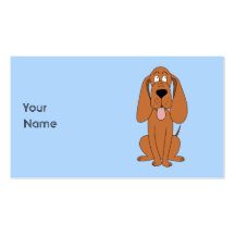 Brown Dog Cartoon. Hound. Business Card Template