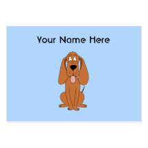 Brown Dog Cartoon. Hound. Business Card Template