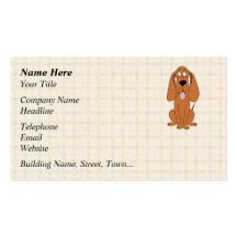 Brown Dog Cartoon. Hound. Business Card Template