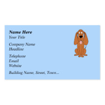 Brown Dog Cartoon. Hound. Business Card Templates