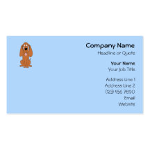 Brown Dog Cartoon. Hound. Business Card Templates