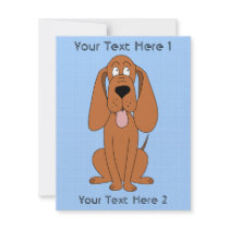Brown Dog Cartoon. Hound. Invite