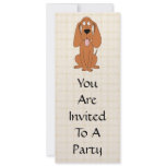 Brown Dog Cartoon. Hound. Custom Announcement