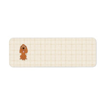 Brown Dog Cartoon. Hound. Return Address Labels