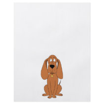 Brown Dog. Hound Cartoon with Collar. Full Color Flyer