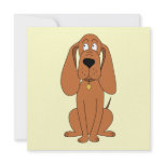 Brown Dog. Hound Cartoon with Collar. Custom Invite
