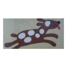 brown dog photo cards