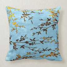 Brown d'or turquoise oreillers