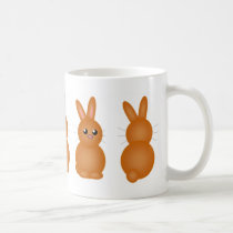 Brown Easter Bunnies mugs