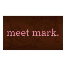 Brown et carte de visite rose