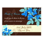 Brown et faire-part de mariage bleu