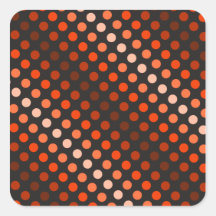 Brown et points oranges autocollants