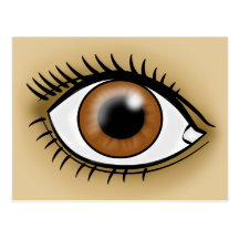 Brown Eye icon Post Cards