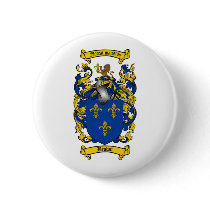 BROWN FAMILY CREST -  BROWN COAT OF ARMS PINBACK BUTTONS
